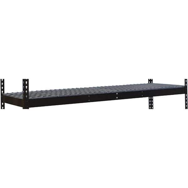 Hallowell - 60" Wide, Open Shelving Accessory/Component - Steel, 48" Deep, Use with Black Rivetwell Double Rivet Boltless Shelving - Industrial Tool & Supply