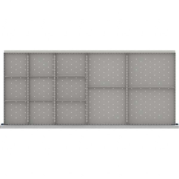 LISTA - 13-Compartment Drawer Divider Layout for 3.15" High Drawers - Industrial Tool & Supply