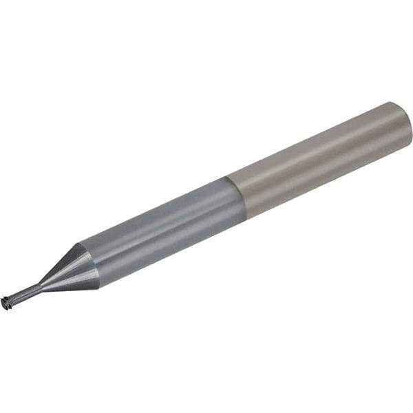 Vargus - M2x0.40 ISO, 1.55mm Cutting Diam, 4 Flute, Solid Carbide Helical Flute Thread Mill - Internal Thread, 0.4mm LOC, 76mm OAL, 6mm Shank Diam - Industrial Tool & Supply