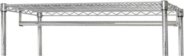 Quantum Storage - Open Shelving Accessory/Component - Chrome, Chrome Finish, 36" Long, Use with Wire Shelving Units - Industrial Tool & Supply