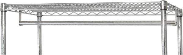 Quantum Storage - Open Shelving Accessory/Component - Chrome, Chrome Finish, 24" Long, Use with Wire Shelving Units - Industrial Tool & Supply