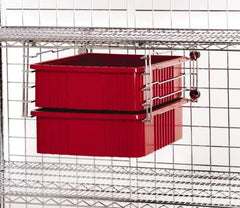 Quantum Storage - 2" Wide, Open Shelving Accessory/Component - Chrome, Chrome Finish, 24" Long, Use with Wire Shelving Units - Industrial Tool & Supply