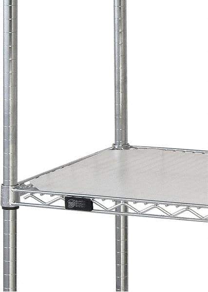 Quantum Storage - 24" Wide, Open Shelving Accessory/Component - HDPE, Polyethylene Finish, 36" Long, Use with Wire Shelving Units - Industrial Tool & Supply