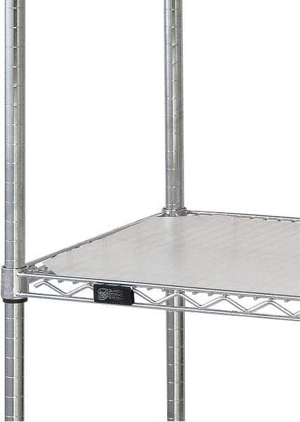 Quantum Storage - 18" Wide, Open Shelving Accessory/Component - HDPE, Polyethylene Finish, 72" Long, Use with Wire Shelving Units - Industrial Tool & Supply