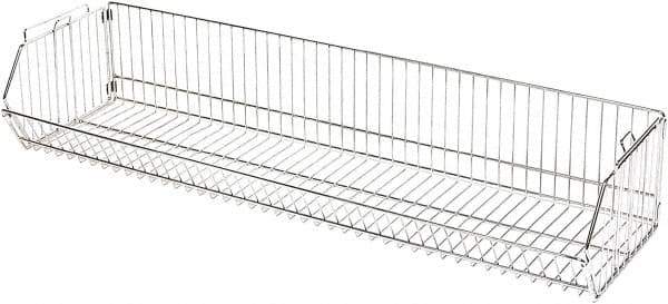 Quantum Storage - 20" Wide, Open Shelving Accessory/Component - Chrome, Chrome Finish, 48" Long, Use with Wire Shelving Units - Industrial Tool & Supply