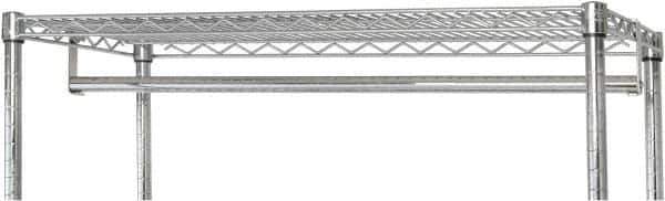 Quantum Storage - Open Shelving Accessory/Component - Chrome, Chrome Finish, 48" Long, Use with Wire Shelving Units - Industrial Tool & Supply