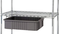 Quantum Storage - 2" Wide, Open Shelving Accessory/Component - Chrome, Chrome Finish, 24" Long, Use with Wire Shelving Units - Industrial Tool & Supply