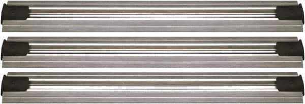 Quantum Storage - 2-1/2" Wide, Open Shelving Accessory/Component - Aluminum, Anodized Aluminum Finish, 72" Long, Use with Wire Shelving Units - Industrial Tool & Supply