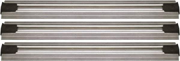 Quantum Storage - 2-1/2" Wide, Open Shelving Accessory/Component - Aluminum, Anodized Aluminum Finish, 84" Long, Use with Wire Shelving Units - Industrial Tool & Supply