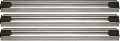 Quantum Storage - 2-1/2" Wide, Open Shelving Accessory/Component - Aluminum, Anodized Aluminum Finish, 84" Long, Use with Wire Shelving Units - Industrial Tool & Supply