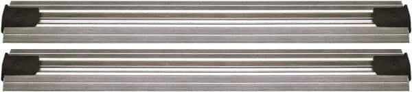 Quantum Storage - 2-1/2" Wide, Open Shelving Accessory/Component - Aluminum, Anodized Aluminum Finish, 204" Long, Use with Wire Shelving Units - Industrial Tool & Supply