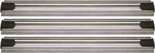 Quantum Storage - 2-1/2" Wide, Open Shelving Accessory/Component - Aluminum, Anodized Aluminum Finish, 96" Long, Use with Wire Shelving Units - Industrial Tool & Supply