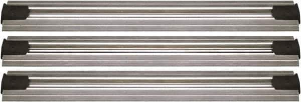 Quantum Storage - 2-1/2" Wide, Open Shelving Accessory/Component - Aluminum, Anodized Aluminum Finish, 108" Long, Use with Wire Shelving Units - Industrial Tool & Supply