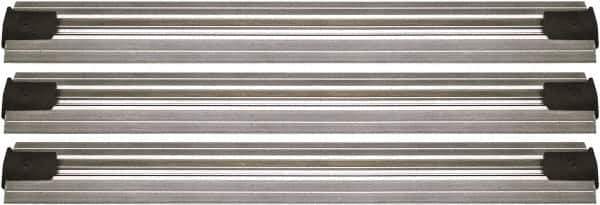 Quantum Storage - 2-1/2" Wide, Open Shelving Accessory/Component - Aluminum, Anodized Aluminum Finish, 120" Long, Use with Wire Shelving Units - Industrial Tool & Supply