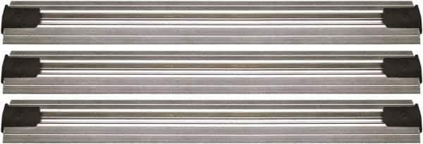 Quantum Storage - 2-1/2" Wide, Open Shelving Accessory/Component - Aluminum, Anodized Aluminum Finish, 132" Long, Use with Wire Shelving Units - Industrial Tool & Supply