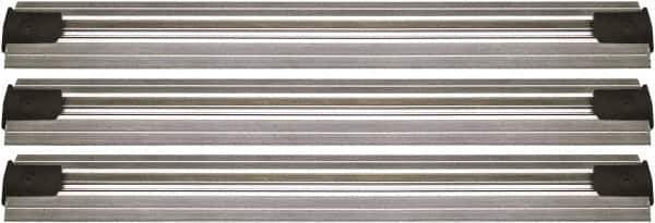 Quantum Storage - 2-1/2" Wide, Open Shelving Accessory/Component - Aluminum, Anodized Aluminum Finish, 168" Long, Use with Wire Shelving Units - Industrial Tool & Supply