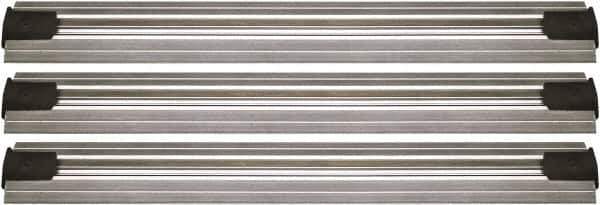 Quantum Storage - 2-1/2" Wide, Open Shelving Accessory/Component - Aluminum, Anodized Aluminum Finish, 180" Long, Use with Wire Shelving Units - Industrial Tool & Supply
