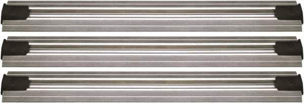 Quantum Storage - 2-1/2" Wide, Open Shelving Accessory/Component - Aluminum, Anodized Aluminum Finish, 192" Long, Use with Wire Shelving Units - Industrial Tool & Supply