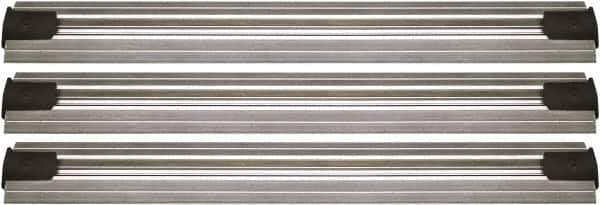 Quantum Storage - 2-1/2" Wide, Open Shelving Accessory/Component - Aluminum, Anodized Aluminum Finish, 204" Long, Use with Wire Shelving Units - Industrial Tool & Supply
