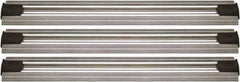 Quantum Storage - 2-1/2" Wide, Open Shelving Accessory/Component - Aluminum, Anodized Aluminum Finish, 204" Long, Use with Wire Shelving Units - Industrial Tool & Supply