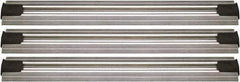 Quantum Storage - 2-1/2" Wide, Open Shelving Accessory/Component - Aluminum, Anodized Aluminum Finish, 216" Long, Use with Wire Shelving Units - Industrial Tool & Supply