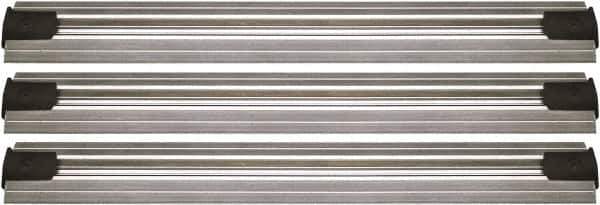 Quantum Storage - 2-1/2" Wide, Open Shelving Accessory/Component - Aluminum, Anodized Aluminum Finish, 228" Long, Use with Wire Shelving Units - Industrial Tool & Supply