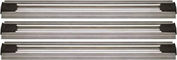 Quantum Storage - 2-1/2" Wide, Open Shelving Accessory/Component - Aluminum, Anodized Aluminum Finish, 240" Long, Use with Wire Shelving Units - Industrial Tool & Supply