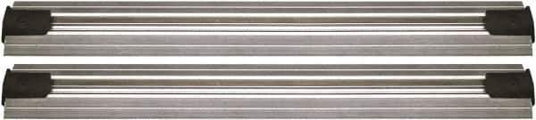 Quantum Storage - 2-1/2" Wide, Open Shelving Accessory/Component - Aluminum, Anodized Aluminum Finish, 120" Long, Use with Wire Shelving Units - Industrial Tool & Supply