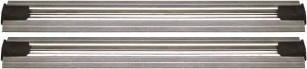 Quantum Storage - 2-1/2" Wide, Open Shelving Accessory/Component - Aluminum, Anodized Aluminum Finish, 216" Long, Use with Wire Shelving Units - Industrial Tool & Supply