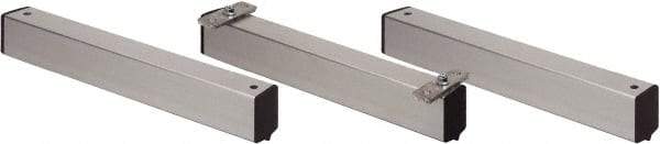 Quantum Storage - 2" Wide, Open Shelving Accessory/Component - Aluminum, Anodized Aluminum Finish, 21" Long, Use with Wire Shelving Units - Industrial Tool & Supply