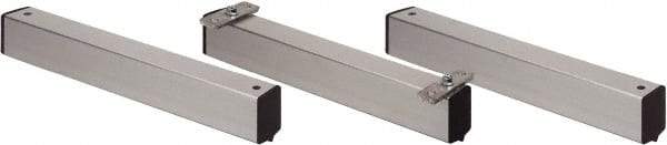 Quantum Storage - 2" Wide, Open Shelving Accessory/Component - Aluminum, Anodized Aluminum Finish, 24" Long, Use with Wire Shelving Units - Industrial Tool & Supply