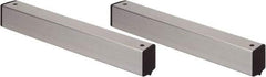 Quantum Storage - 2" Wide, Open Shelving Accessory/Component - Aluminum, Anodized Aluminum Finish, 18" Long, Use with Wire Shelving Units - Industrial Tool & Supply
