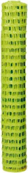 Tenax - 50' Long x 4' High, Fluorescent Yellow Green Temporary Warning Barrier Fence - 2" x 2" Mesh - Industrial Tool & Supply