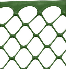Tenax - 50' Long x 4' High, Green Temporary Warning Barrier Fence - 1-1/2" x 1-1/2" Mesh - Industrial Tool & Supply