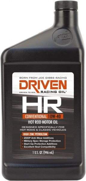 Joe Gibbs Driven Racing Oil - 1 Quart Conventional Oil - Grade 10W-40 - Industrial Tool & Supply