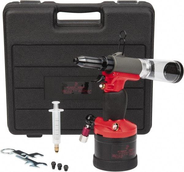 PRO-SOURCE - 3/32, 1/8, 5/32 & 3/16" Capacity, Air Riveter - 4 CFM, 15mm Long Stroke, 1/4 NPT Inlet - Industrial Tool & Supply