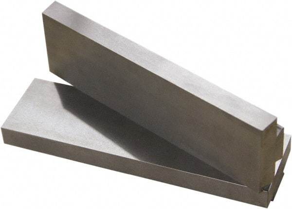 CarveSmart - 1/2" Wide x 1.74" High x 1/2" Thick, Flat/No Step Vise Jaw - Hard, Steel, Fixed Jaw, Compatible with 6" Vises - Industrial Tool & Supply