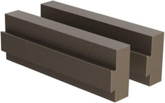 CarveSmart - 3/4" Wide x 2" High x 3/4" Thick, Flat/No Step Vise Jaw - Soft, Steel, Fixed Jaw, Compatible with 6" Vises - Industrial Tool & Supply