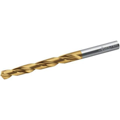 Walter-Titex - 1mm 118° High Speed Steel Jobber Drill - TiN Finish, Right Hand Cut, Spiral Flute, Straight Shank, 34mm OAL, N Point - Industrial Tool & Supply