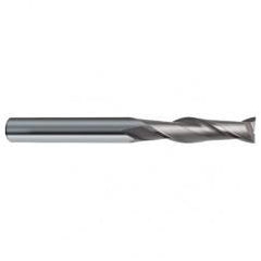 8mm Dia. x 100mm Overall Length 2-Flute Square End Solid Carbide SE End Mill-Round Shank-Center Cut-Uncoated - Industrial Tool & Supply