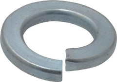 Value Collection - M10, 10.2mm ID, 18.1mm OD, 2.2mm Thick Split Lock Washer - Grade 8 Spring Steel, Zinc-Plated Finish, 10.2mm Min ID, 10.7mm Max ID - Industrial Tool & Supply