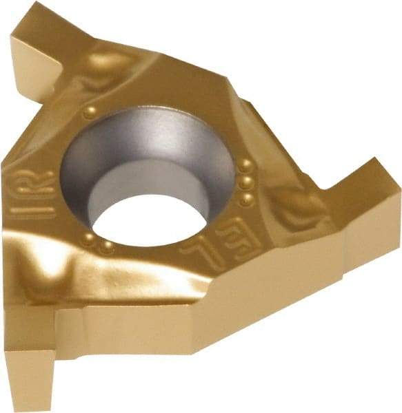 Iscar - 16EL/IR170GTGA Grade IC528, 1.7mm Cutting Width Carbide Grooving Insert - 2mm Max Depth of Cut, Neutral, 0.1mm Corner Radius, TiCN/TiN Finish - Industrial Tool & Supply
