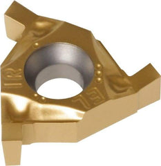Iscar - 16EL/IR170GTGA Grade IC528, 1.7mm Cutting Width Carbide Grooving Insert - 2mm Max Depth of Cut, Neutral, 0.1mm Corner Radius, TiCN/TiN Finish - Industrial Tool & Supply