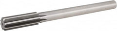Hertel - 0.858" High Speed Steel 8 Flute Chucking Reamer - Industrial Tool & Supply