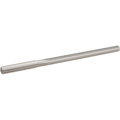 Hertel - 8mm Cobalt 6 Flute Chucking Reamer - Straight Flute, Straight Shank, 1-1/2" Flute Length, 6" OAL - Industrial Tool & Supply