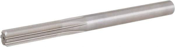 Hertel - 1/2" High Speed Steel 6 Flute Chucking Reamer - Straight Flute, Straight Shank, 2" Flute Length, 6" OAL - Industrial Tool & Supply