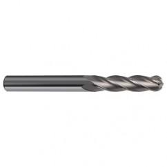 10mm Dia. - 100mm OAL - 30 Helix Bright CBD Ball Nose EM - 4 FL - Industrial Tool & Supply