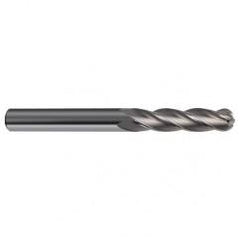 10mm Dia. - 100mm OAL - 30 Helix Bright CBD Ball Nose EM - 4 FL - Industrial Tool & Supply