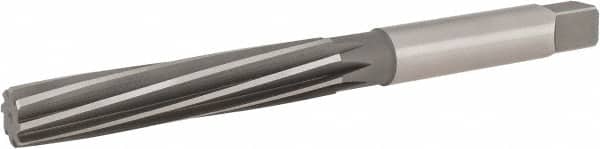 Hertel - 1-1/8" Diam, Straight Shank, 5.81" Flute, Hand Reamer - Industrial Tool & Supply