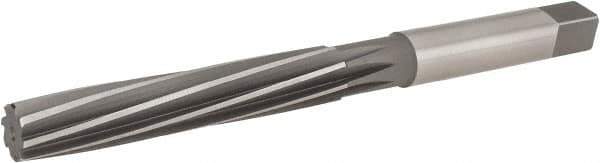 Hertel - 19/32" Diam, Straight Shank, 3.38" Flute, Hand Reamer - Spiral Flute, 6-3/4" OAL, Left Hand Spiral, Right Hand Cut, 8 Flutes, High Speed Steel - Industrial Tool & Supply